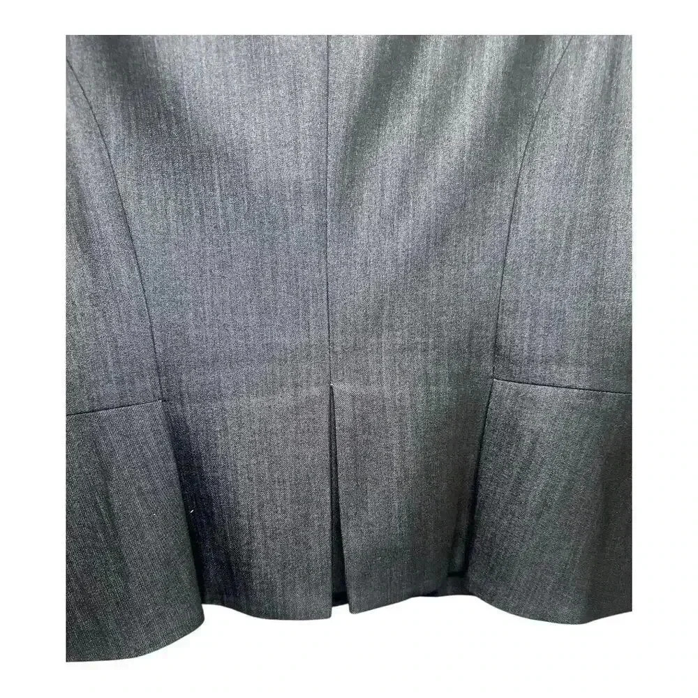 Calvin Klein Womens Denim Blue Peplum Zip Up Blazer, Size 8 - Picture 7 of 10